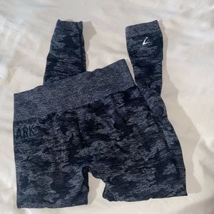 Gymshark seamless high waisted leggings black camo